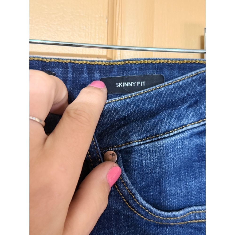 Judy Blue Los Angeles Skinny Fit Raw Hem High Rise Jeans Dark Wash Blue sz 9/29 - Picture 4 of 4